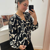 Blouse à motifs Vibes - Noir - Lola Espeleta
