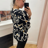 Blouse à motifs Vibes - Noir - Lola Espeleta
