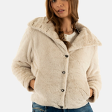 Blouson en fausse fourrure Yttiss - Beige clair - SUN VALLEY FEMME