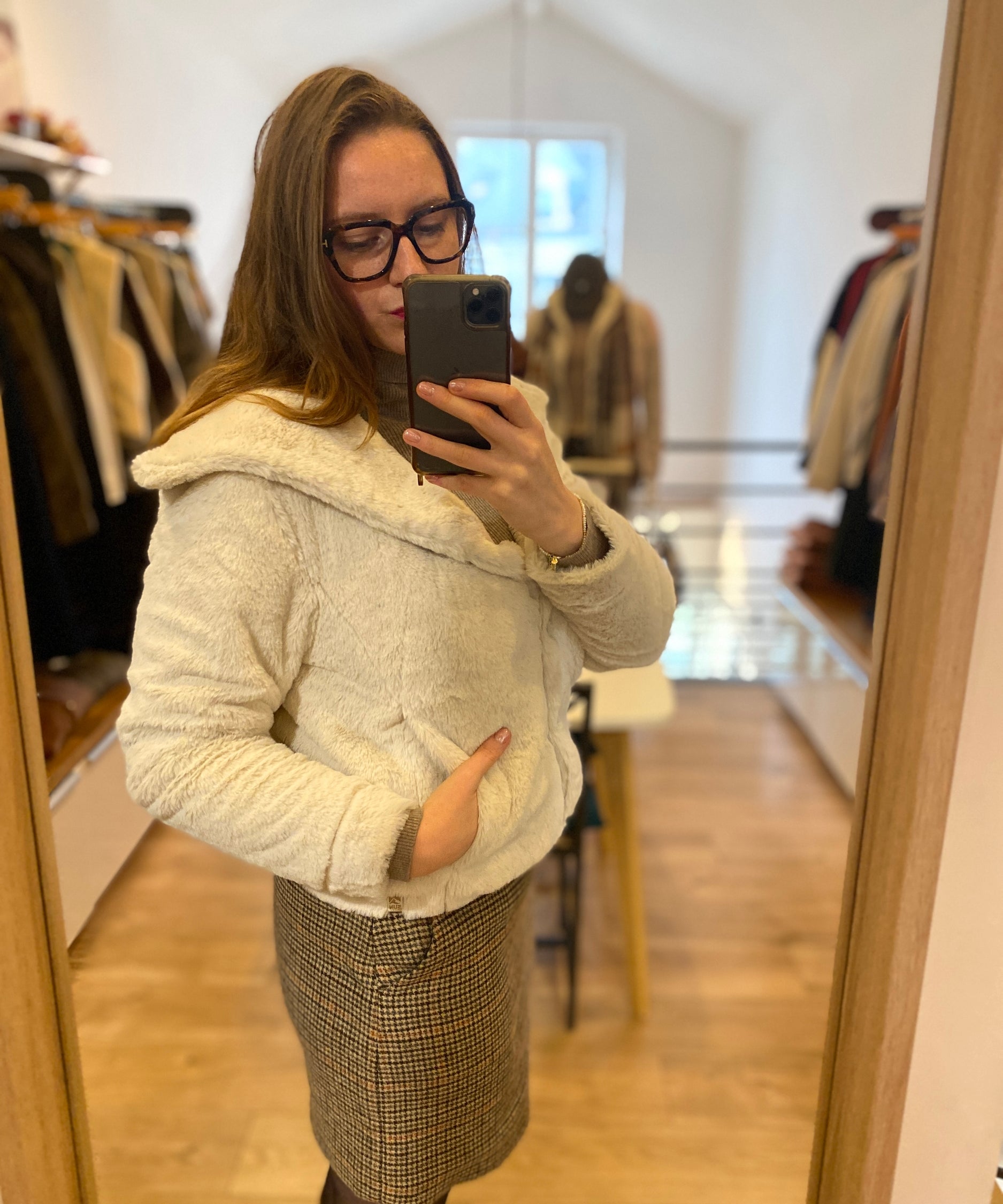 Blouson en fausse fourrure Yttiss - Beige clair - SUN VALLEY FEMME