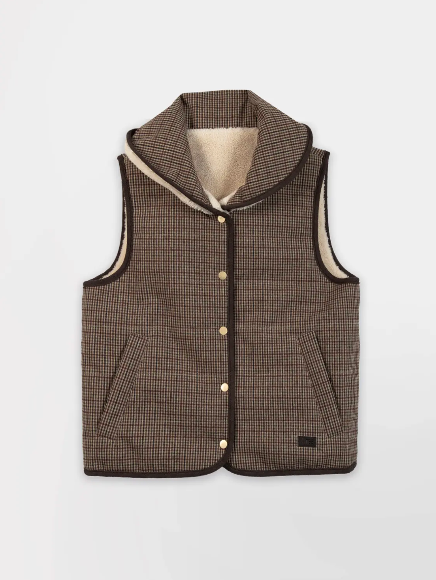Gilet réversible TAMMYSAN TBS – face à carreaux vue de face