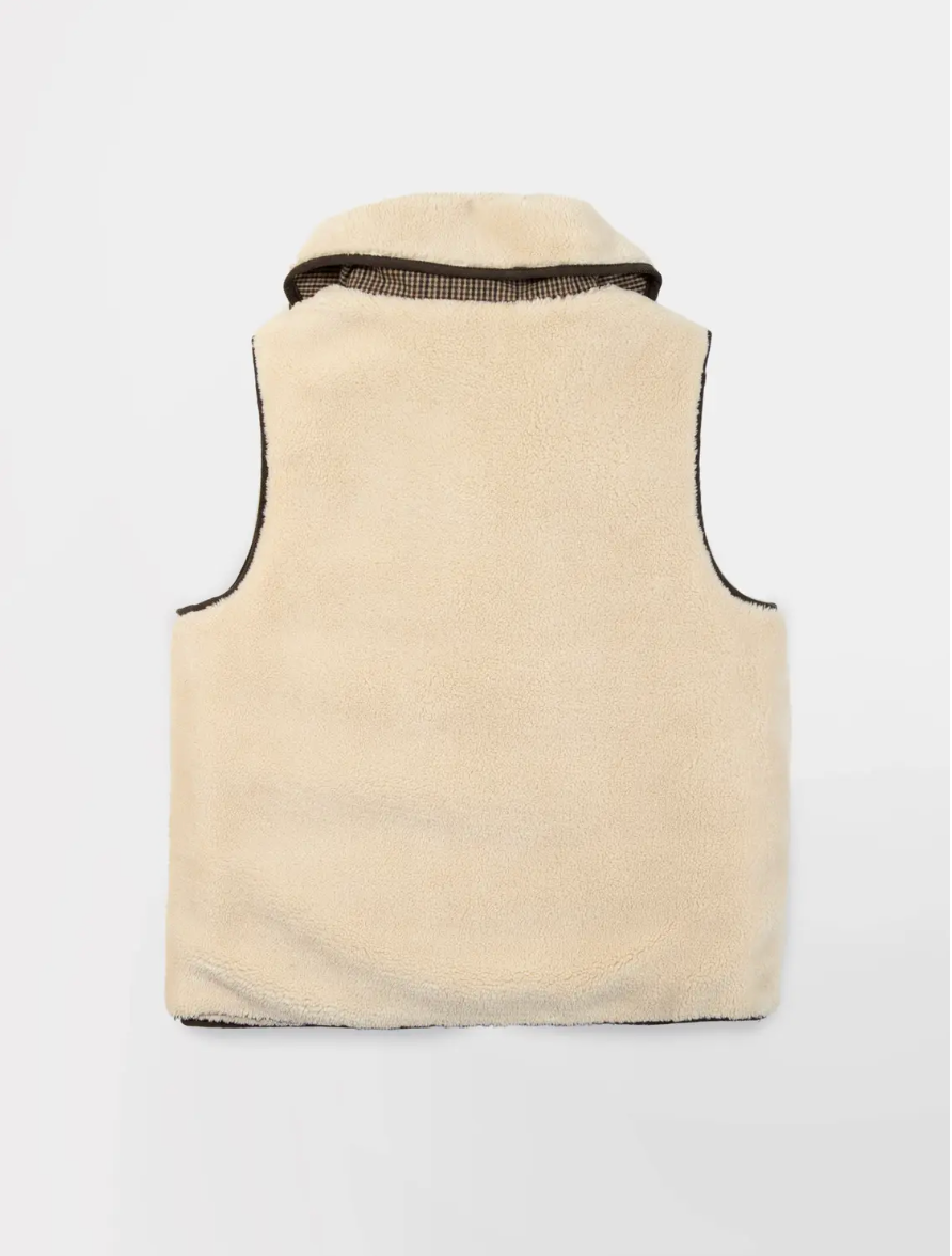 Gilet réversible TAMMYSAN TBS écru – face polaire vue de dos