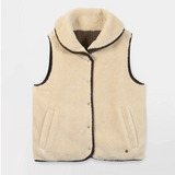 Gilet réversible TAMMYSAN TBS écru – face polaire vue de face