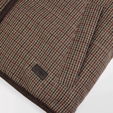Gilet TAMMYSAN TBS à carreaux bruns – détail matière et poche