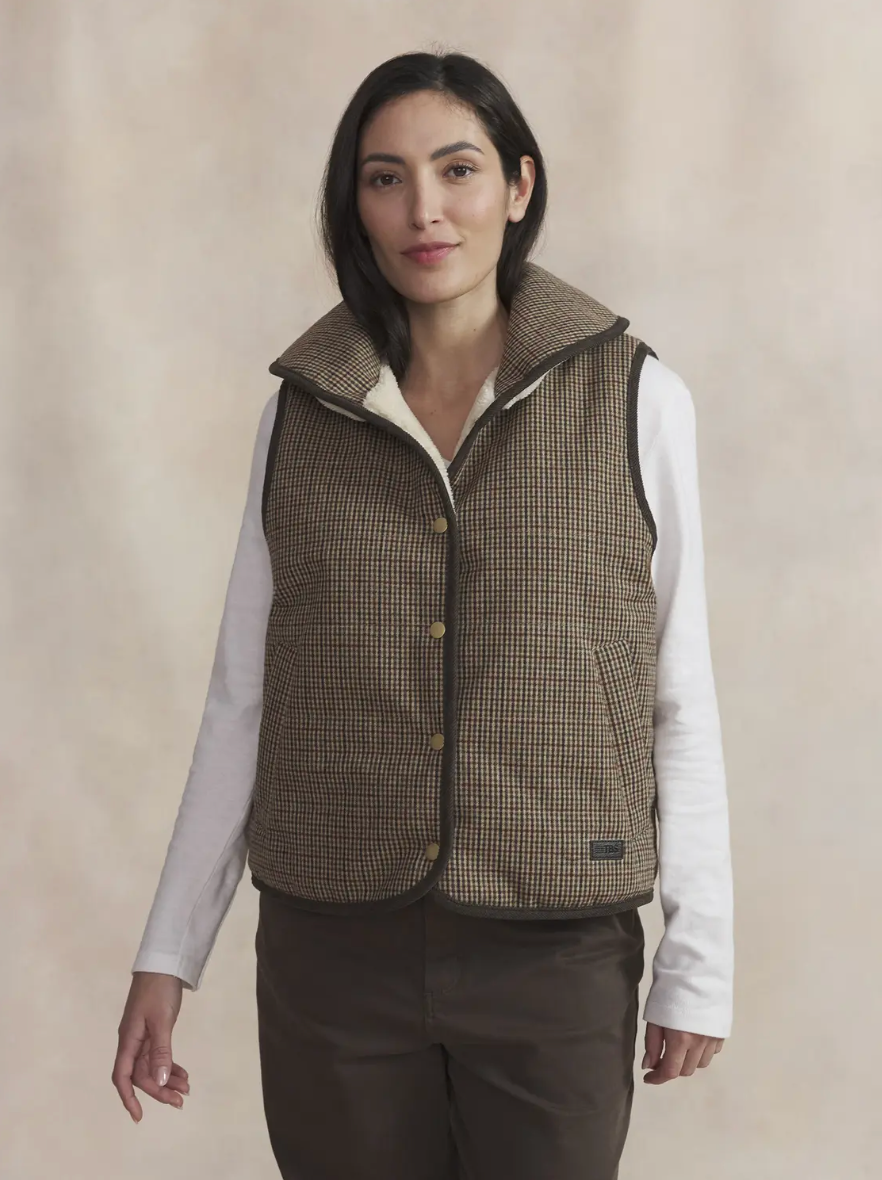 Gilet réversible TAMMYSAN TBS à carreaux – porté de face