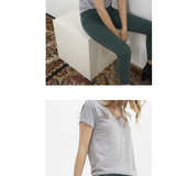 Jegging vert 7/8 ème femme VERT SAPIN ikks