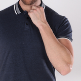 Polo manches courtes Bohm - Marine Foncé - Sun Valley homme