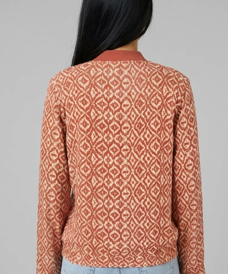 Bombers imprimé Yann - Argile rouge - SUN VALLEY FEMME