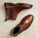 Boots à élastique en cuir Fargo - Armagnac - BOBBIES HOMME