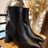 Boots à talons cuir zippées - Noires - IKKS WOMEN