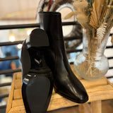 Boots à talons cuir zippées - Noires - IKKS WOMEN