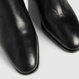 Boots à talons cuir zippées - Noires - IKKS WOMEN