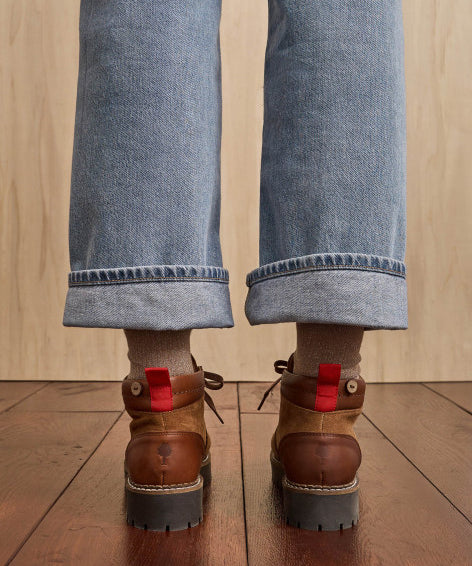 Boots femme en cuir Hawthorn - Camel - FAGUO FEMME