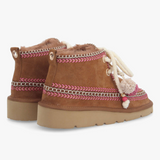 Boots Iris Desert W ARMISTICE camel – vue arrière et broderies contrastantes