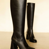 Bottes à talon hauteur genoux Luma - Noir passion - BOBBIES FEMME