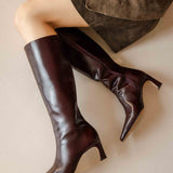 Bottes à talons hauts Coline - Cabernet - BOBBIES FEMME