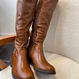 Bottes classique bi-matière - Camel - LORA