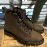 Bottines à lacets en cuir Buarq - Marron - SCHMOOVE MEN