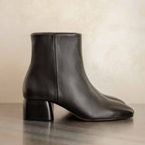 Bottines à talons en cuir Janis - Noir passion - BOBBIES FEMME