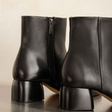 Bottines à talons en cuir Janis - Noir passion - BOBBIES FEMME
