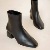 Bottines à talons en cuir Janis - Noir passion - BOBBIES FEMME