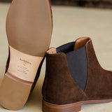 Bottines plates à élastique en daim Chelsea - Brun rockies - BOBBIES FEMME