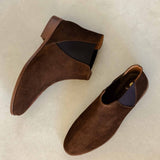 Bottines plates à élastique en daim Chelsea - Brun rockies - BOBBIES FEMME