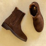 Bottines plates à élastique en daim Joyce - Brun rockies - BOBBIES FEMME