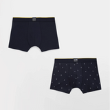 Lot de 2 Boxers pour Homme Coton Elasthanne Nautique - Marine et Ancre - TBS Homme