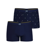 Lot de 2 Boxers pour Homme Coton Elasthanne Nautique - Marine et Ancre - TBS Homme