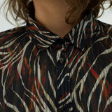 Chemise en voile imprimé zèbre - noire - IKKS