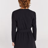 Robe courte en crêpe - Noir - IKKS