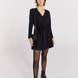 Robe courte en crêpe - Noir - IKKS