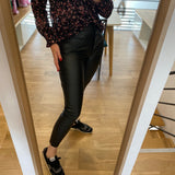 Pantalon skinny à pressions en similicuir - Noir - IKKS
