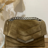 Quilted leather bag - Sand - IKKS BAGS