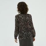 Chemise en voile imprimé zèbre - noire - IKKS