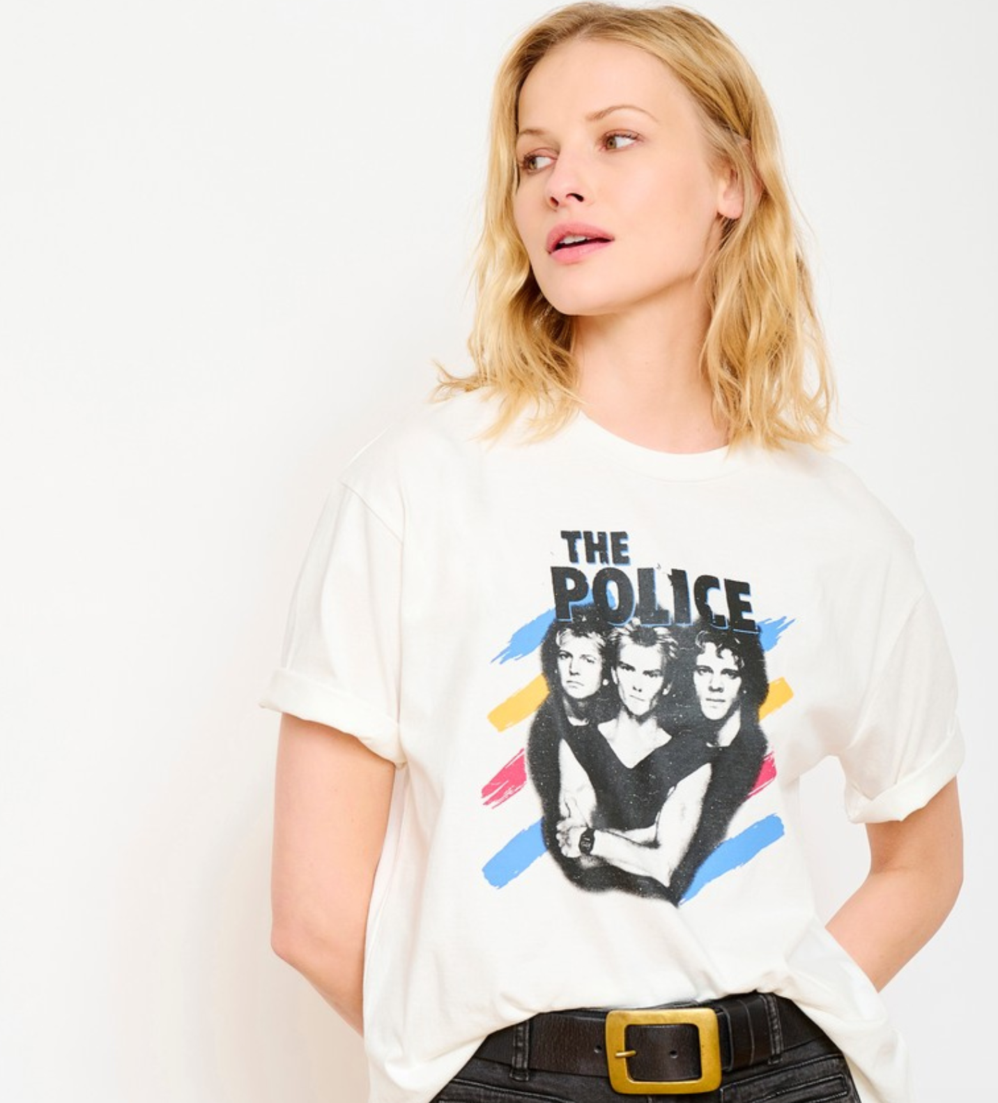 T-shirt Toura Police - Craie - Mkt Studio
