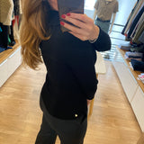 Cardigan ajusté col haut boutonné Alida - Noir - FABIENNE CHAPOT