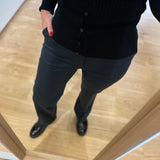 Cardigan ajusté col haut boutonné Alida - Noir - FABIENNE CHAPOT