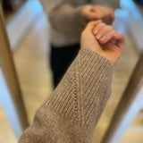 Cardigan cachemire court duveteux Galiega - Taupe - SUNCOO