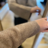 Cardigan cachemire court duveteux Galiega - Taupe - SUNCOO