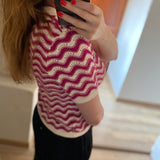 Cardigan en crochet Caro - Rose - FABIENNE CHAPOT