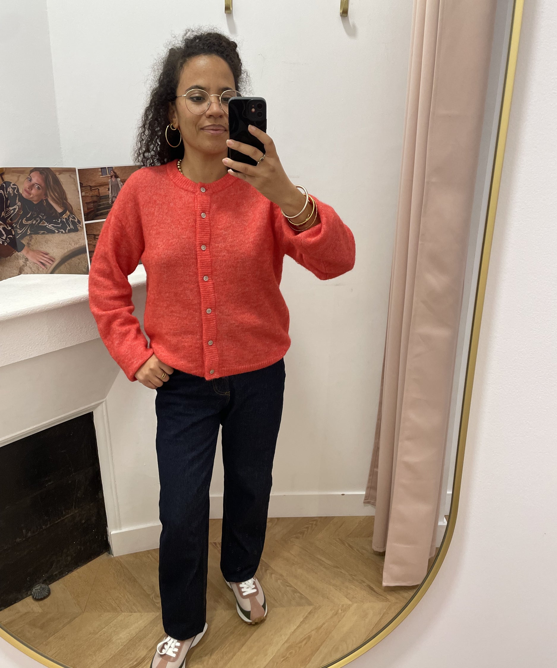 Cardigan en maille en laine d'alpaga mélangé - Poinsettia - OBJECT