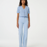 Maddy Short Sleeve Cardigan - Light Blue - FABIENNE CHAPOT