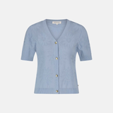 Maddy Short Sleeve Cardigan - Light Blue - FABIENNE CHAPOT