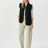 Cardigan sans manches en maille - Noir - IKKS WOMEN