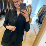 Cardigan sans manches en maille - Noir - IKKS WOMEN