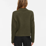 Cardigan Vigabe VILA kaki Forest Night porté – vue de dos