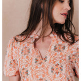 Robe fluide à manches courtes Caroline - Ecru - C'EST BEAU LA VIE !