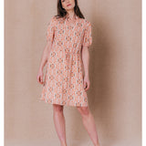 Robe fluide à manches courtes Caroline - Ecru - C'EST BEAU LA VIE !